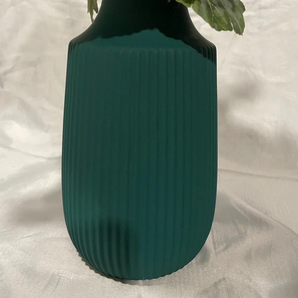Vibrant Handmade Floral Arrangement in Green Vase